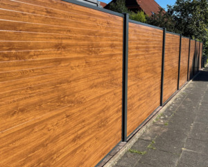 LD Systemprofile - Zaunelement Holzstruktur